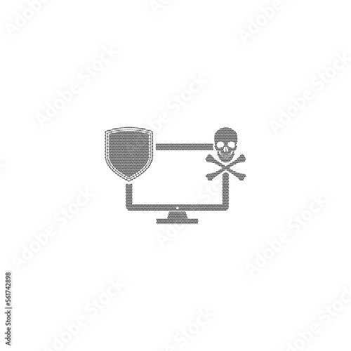 Computer hacker icon isolated on white background