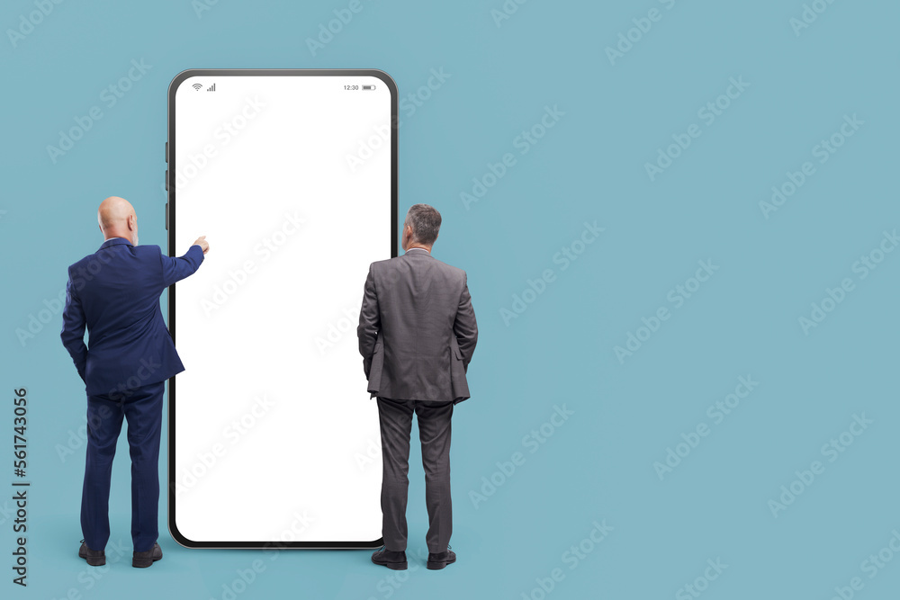 Business people using mobile apps Business people using mobile apps