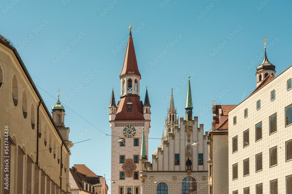 Germany, Munich, Clock tower of Old Town Hall