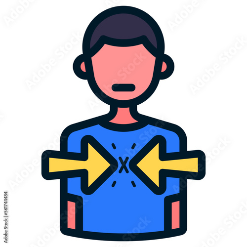 boy feel contradiction thought illustration