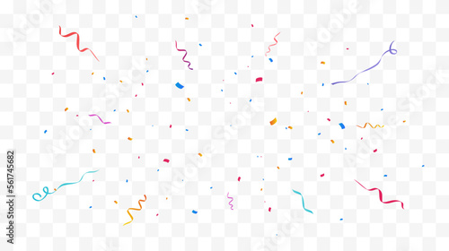 Confetti Background. Festive Backdrop. Party Design With Colorful Confetti. Vector Illustration