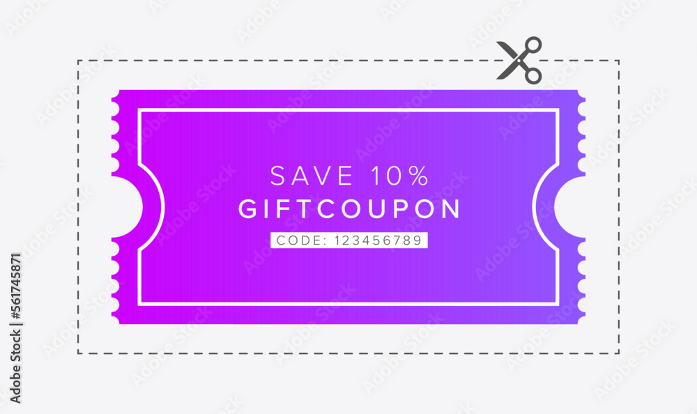 Coupon Discount. Vector Gift Voucher Isolated. Coupon Discount. Vector Gift Voucher Isolated.