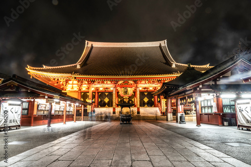 japanese temple at night