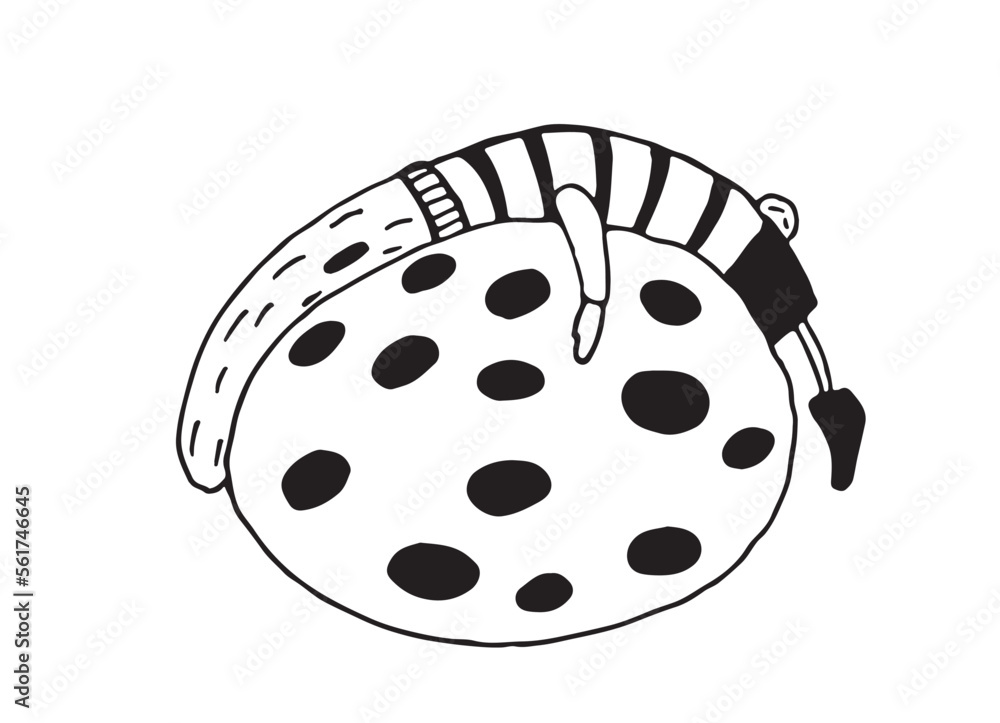 Funny rabbit sleeps on an Easter egg. Cute easter bunny, egg with patterns isolated on white background. Traditional element. Happy easter. Vector illustration. Funny rabbit sleeps on an Easter egg. Cute easter bunny, egg with patterns isolated on white background. Traditional element. Happy easter. Vector illustration.