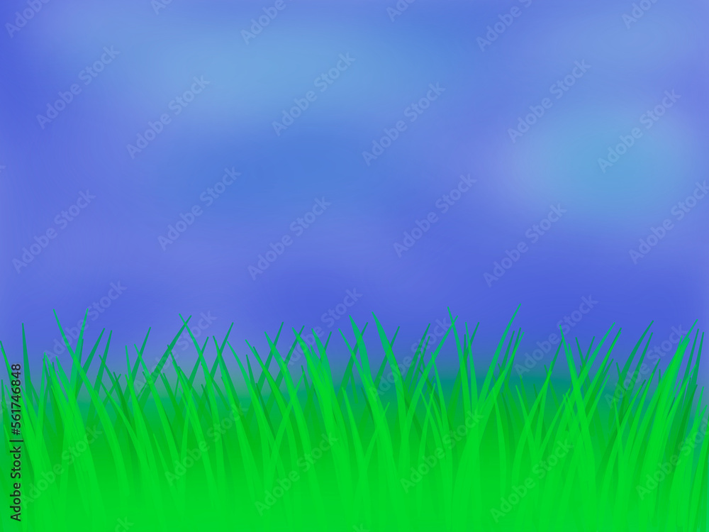 Sky and grass, background, illustration. Sky and grass, background, illustration.