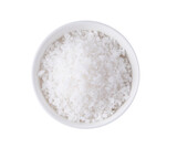 salt in white bowl isolated on  transparent png
