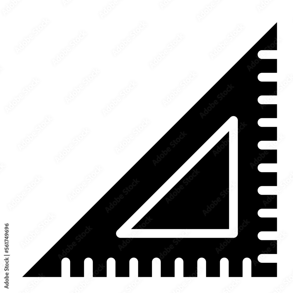 ruler triangle icon
