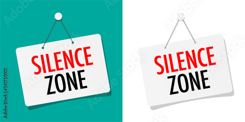 Silence zone door sign