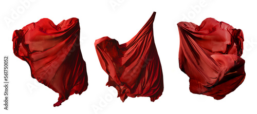 abstract red flying fabric png