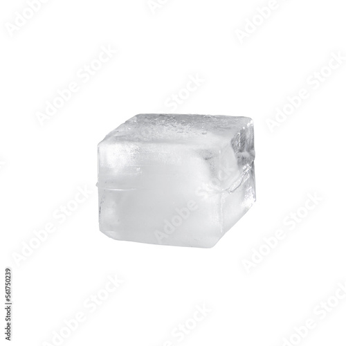 Huge square ice cube isolated