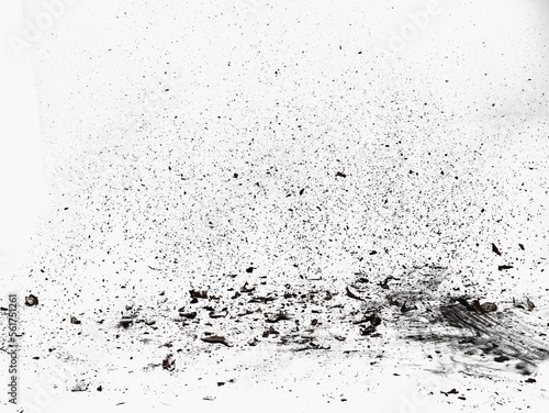 Fotografie, Obraz space debris in Earth orbit, dangerous junk isolated on white background