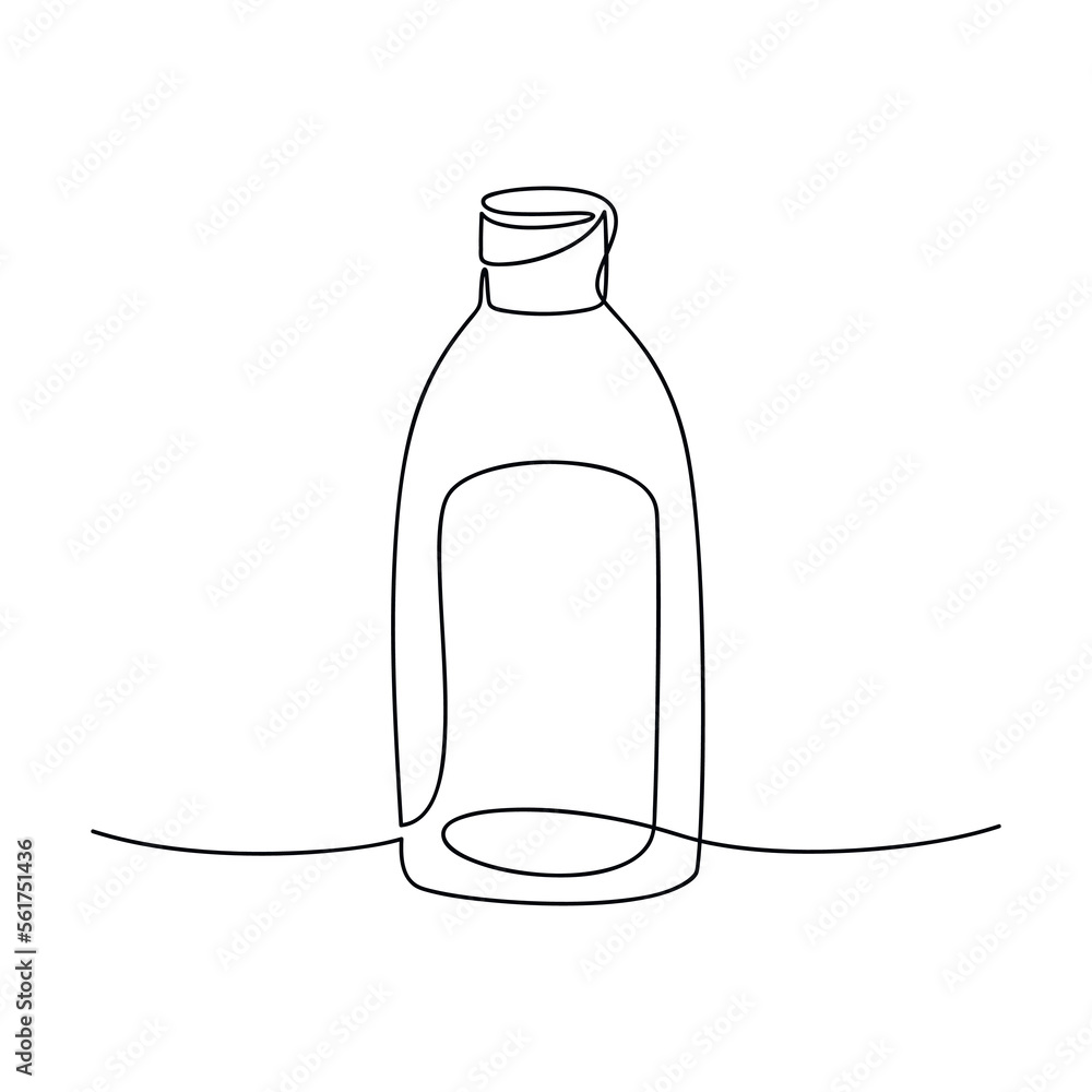Line drawing of shampoo bottle and soap bubble - Stock Illustration  [104964988] - PIXTA
