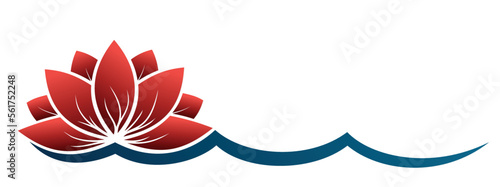 A symbol of the stylized red lotus.