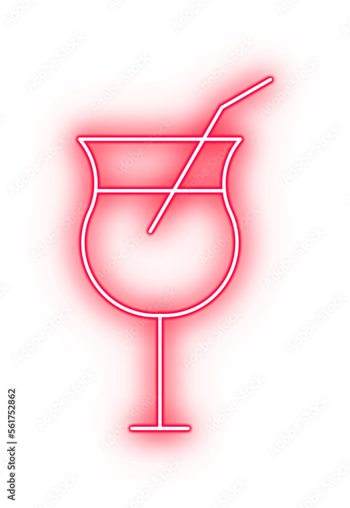 Red Neon Drink Icon Red Neon Drink Icon