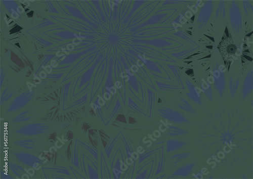 Flowers. Seamless floral background. Dark. Tracery handmade nature ethnic fabric backdrop pattern. Textile design texture. Decorative color art. Vector