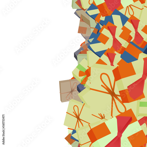 Background pattern abstract design texture. Vertical seamless stripe. Border frame, transparent background. Theme is about gift, give, decoration, holiday, present, many, celebrate, parcel