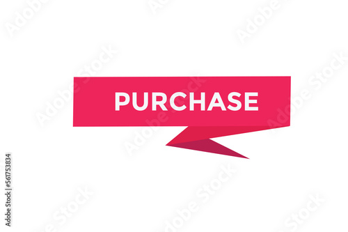 Purchase button web banner templates. Vector Illustration
