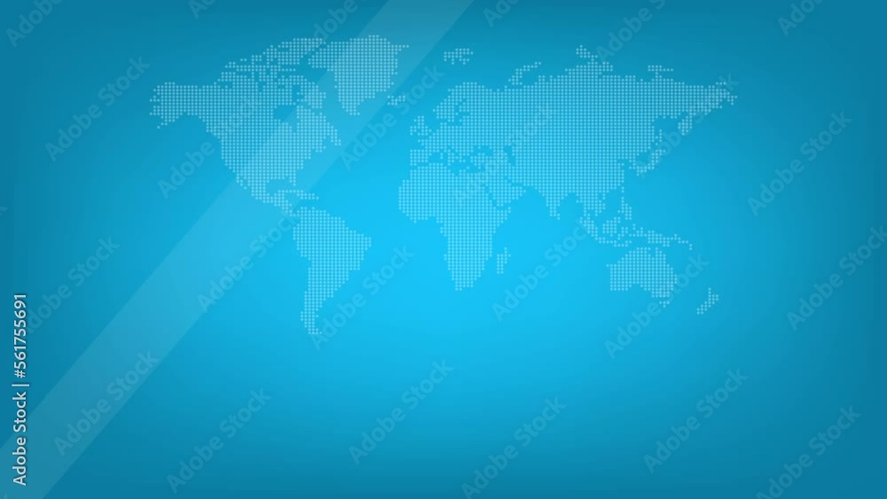 Passenger airplane flight animation with a world map background Passenger airplane flight animation with a world map background