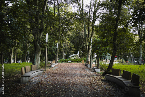 Goleniów (Gollnow)  – green park and memory stone.