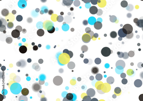 Background pattern abstract design texture. Seamless. Dark on white. Theme is about illuminated, sparkles, color, overlay, graphic, lights, sequins, circle, textured, colorful, blurry, flare