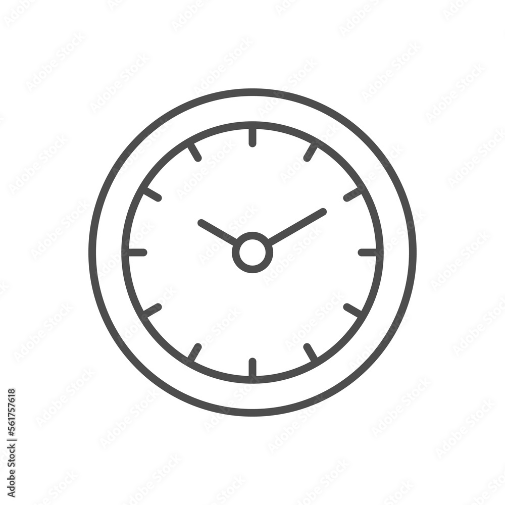 Clock line icon or time symbol Clock line icon or time symbol
