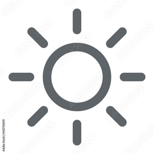 brightness icon for wed ui design