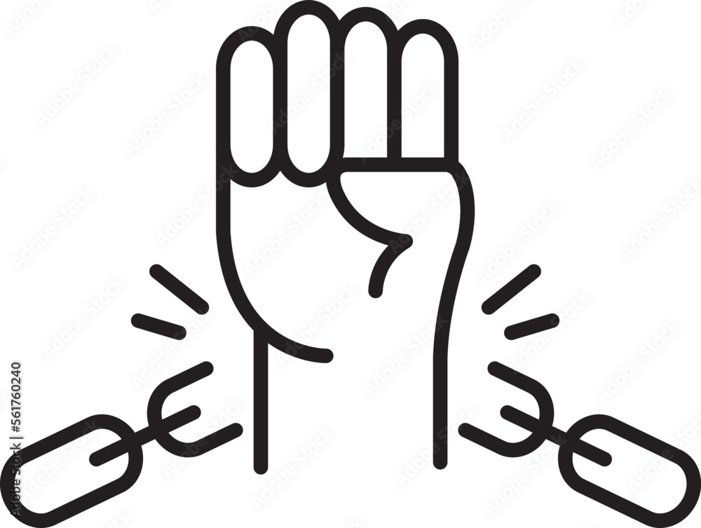 Fototapeta premium emancipation icon 