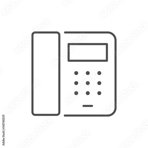 Phone or fax line outline icon