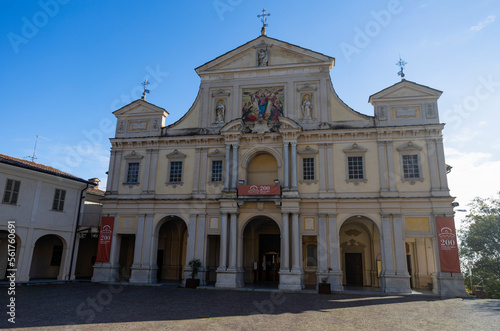 SERRALUNGA DI CREA, ITALY, NOVEMBER 10, 2022 - View of Diocesan Shrine of Our Lady of Crea, Province of Alessandria, Piedmont, Italy