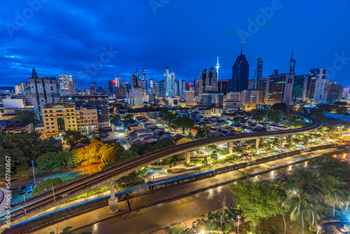 Timelapse 4k UHD footage of cityscape of Kuala Lumpur at during cloudy morning © faizzaki