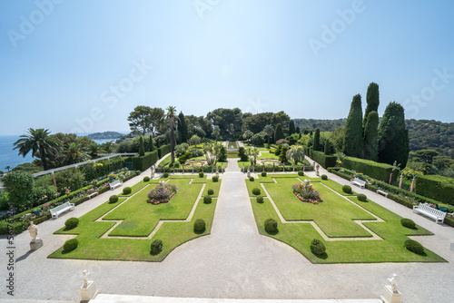 Obraz na płótnie Gardens of Villa Ephrussi de Rothschild, Nice, France w salonie