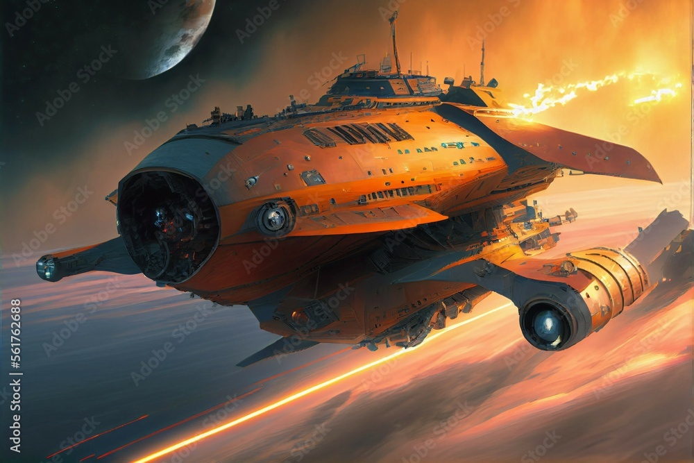 sci-fi spaceship space ship transport intergalactic travel concept art ...