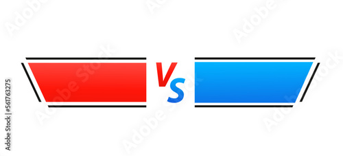Scoreboard versus team A vs team B for sport lower third. Vs battle lower third, scoreboard team a versus team b, red and blue, elegant for duel sport, competition. Vector illustration