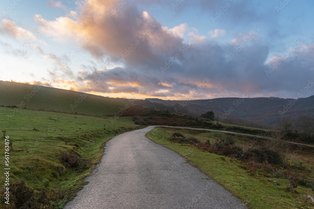 Country road at sunset Country road at sunset