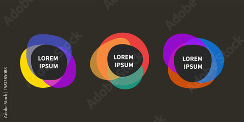 Label, organic shapes, abstract web frame