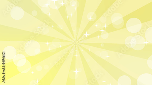 放射状の集中線とキラキラの金色の背景イラスト