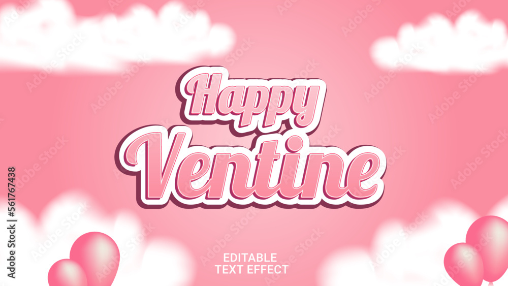 text effect valentine day