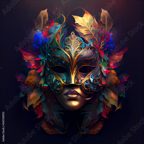 Obraz na płótnie Colorful Venetian carnival mask