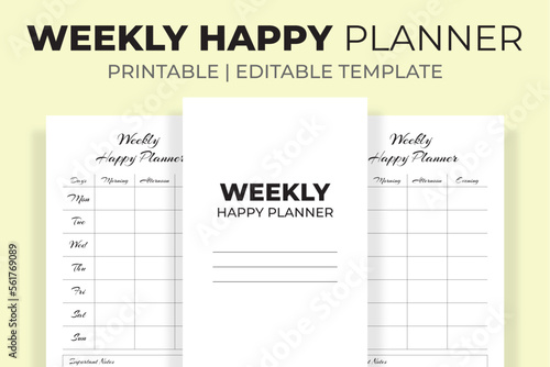 Weekly Happy Planner 