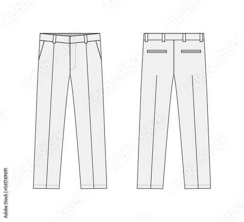 Suit  pants vector template illustration | white