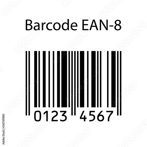 Bar code EAN-8 isolated on white background. Vector