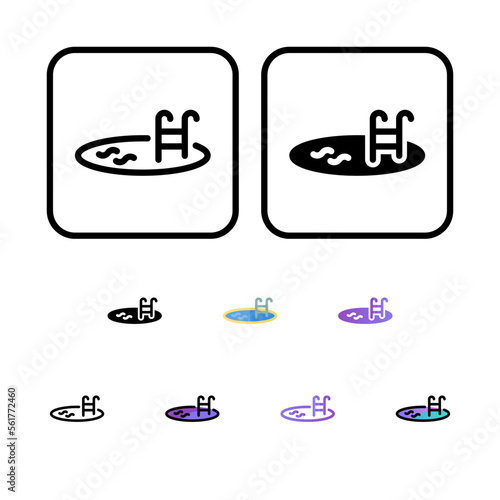 Flat illustration on a theme swimming pool