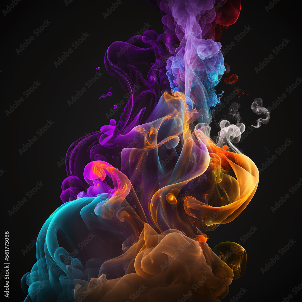 Fototapeta premium Artistic Smoke Colors Backgrounds.Generative AI