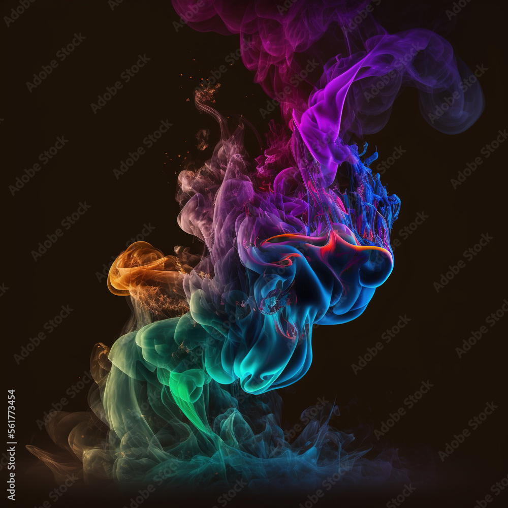Fototapeta premium Artistic Smoke Colors Backgrounds.Generative AI
