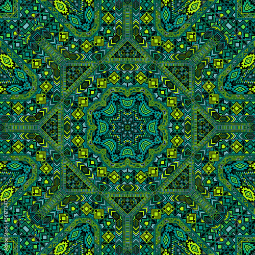 Abstract seamless pattern with geometric elements structure.