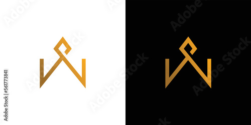 Modern and elegant W logo design