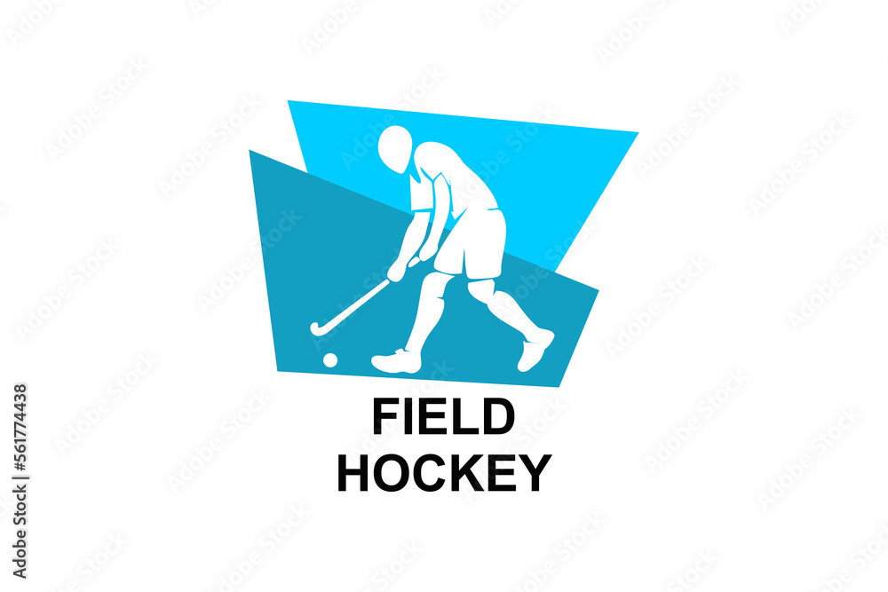 field hockey sport vector line icon. an athlete playing field hockey. sport pictogram, vector illustration. field hockey sport vector line icon. an athlete playing field hockey. sport pictogram, vector illustration.