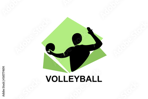 volleyball sport vector line icon. an athlete playing volleyball. sport pictogram, vector illustration.