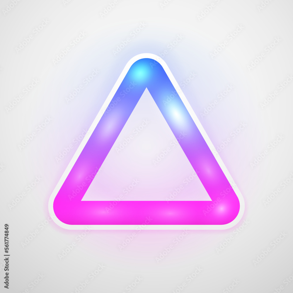 Triangle Shape LED Lamp Neon Color Icon