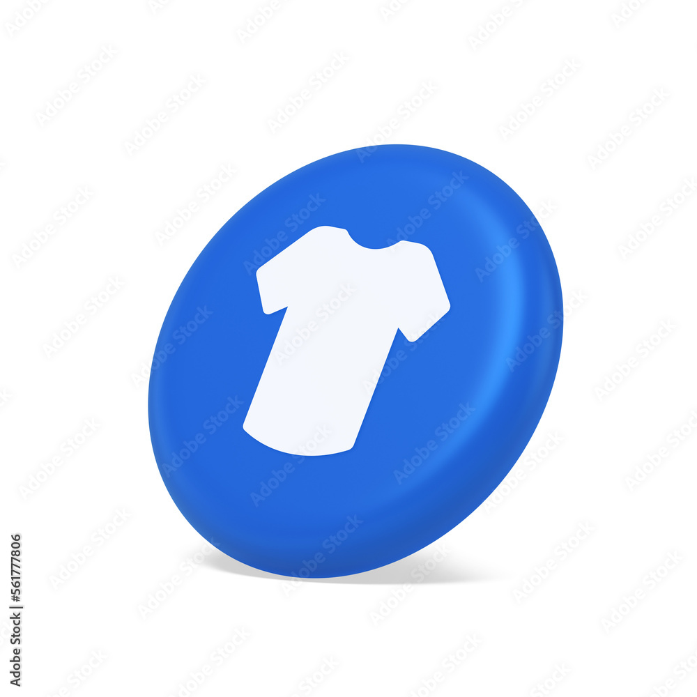 T shirt online shopping button internet order purchasing 3d isometric realistic icon T shirt online shopping button internet order purchasing 3d isometric realistic icon